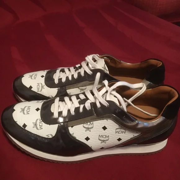 MCM runners in a pewter, gold and white color-way. Size 13 US. Authentic. MCM runners in a pewter, gold and white color-way. Size 13  main image 3